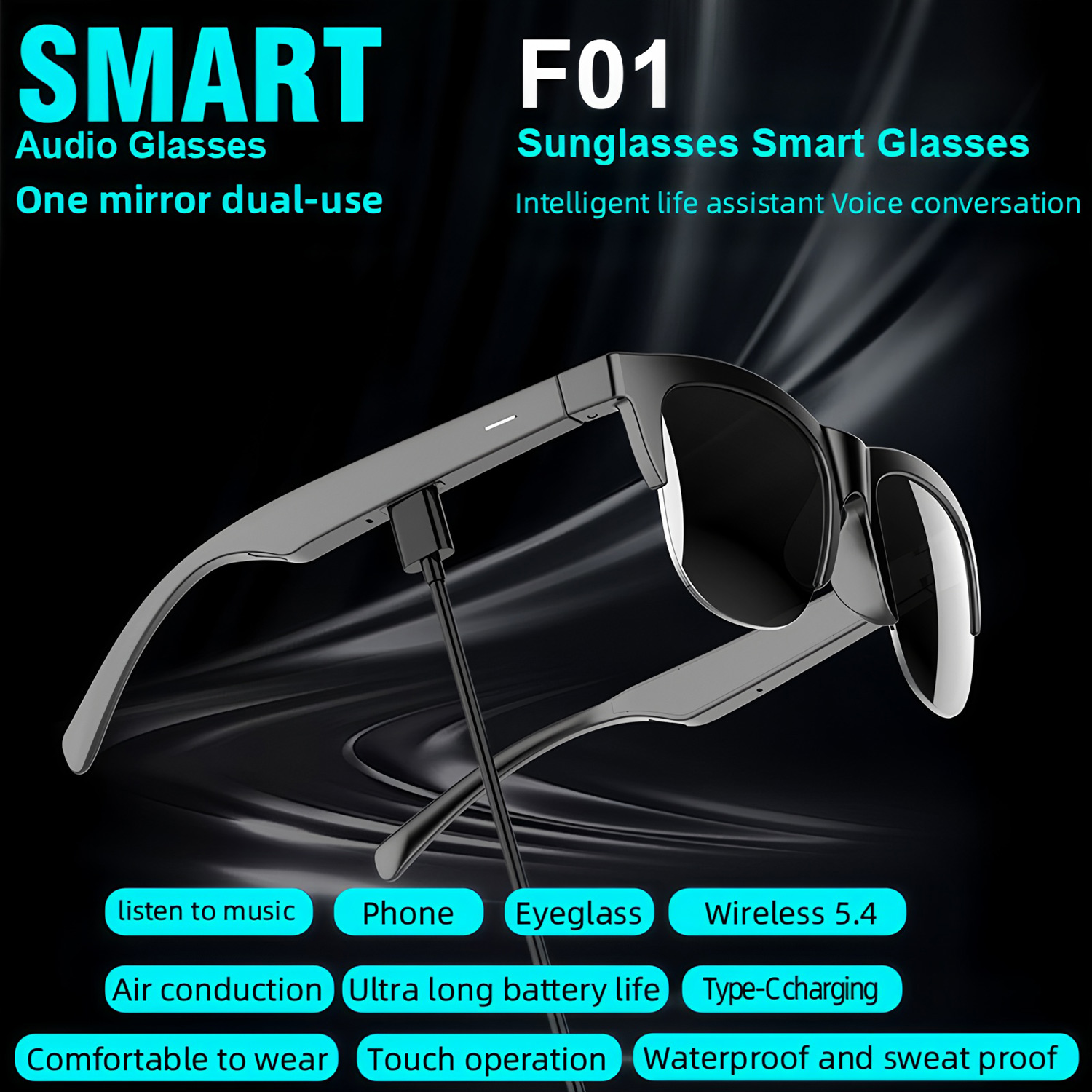 نظارات شمسية ذكية مزودة بتقنية - مراجعة Bluetooth Headset On Ear وسعره